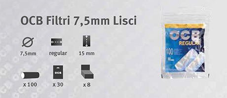 Filtri OCB Lisci 7,5mm